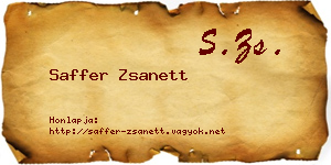 Saffer Zsanett névjegykártya